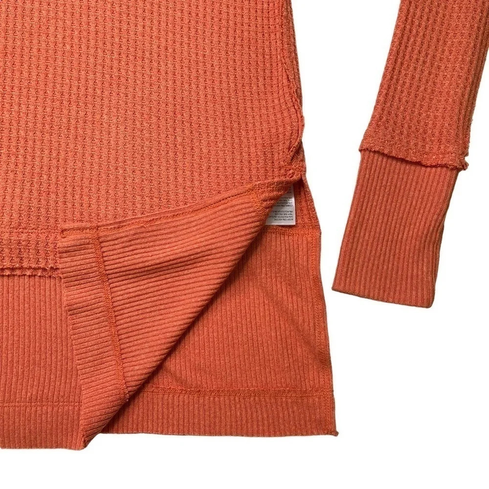Free People We The Free Coral Light North Slope Thermal Scoop Neck Tunic Size XS - Picture 7 of 12